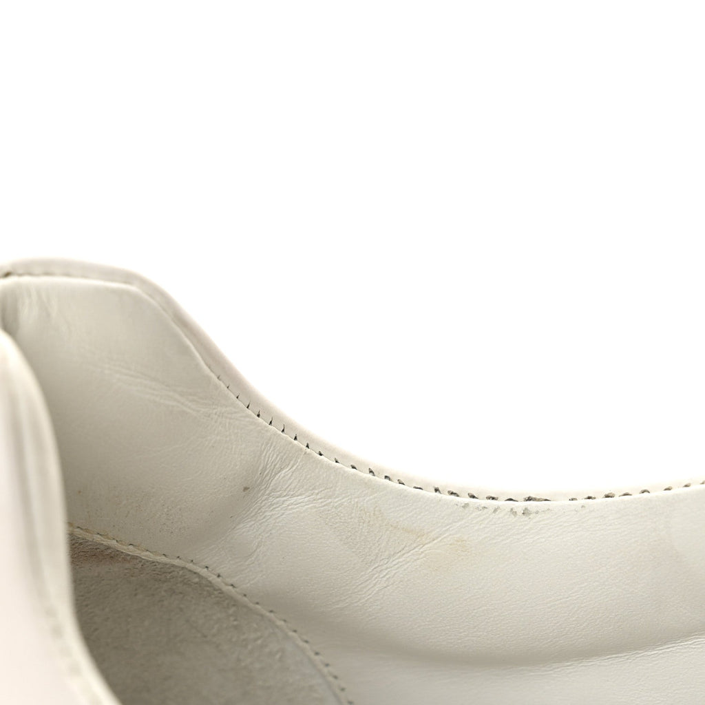 Calfskin VLTN Mens Bounce Sneakers 43 White Brown
