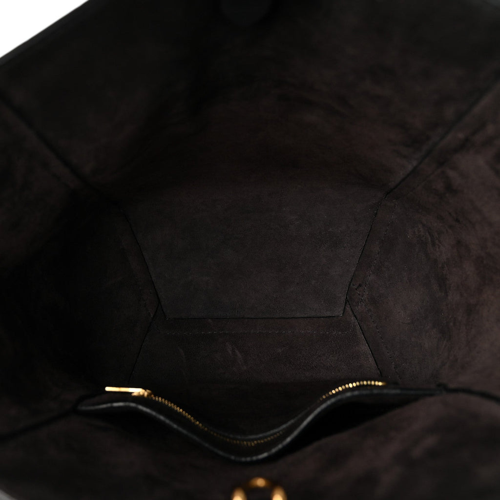 Soft Grained Calfskin Small Sangle Bucket Bag Kohl