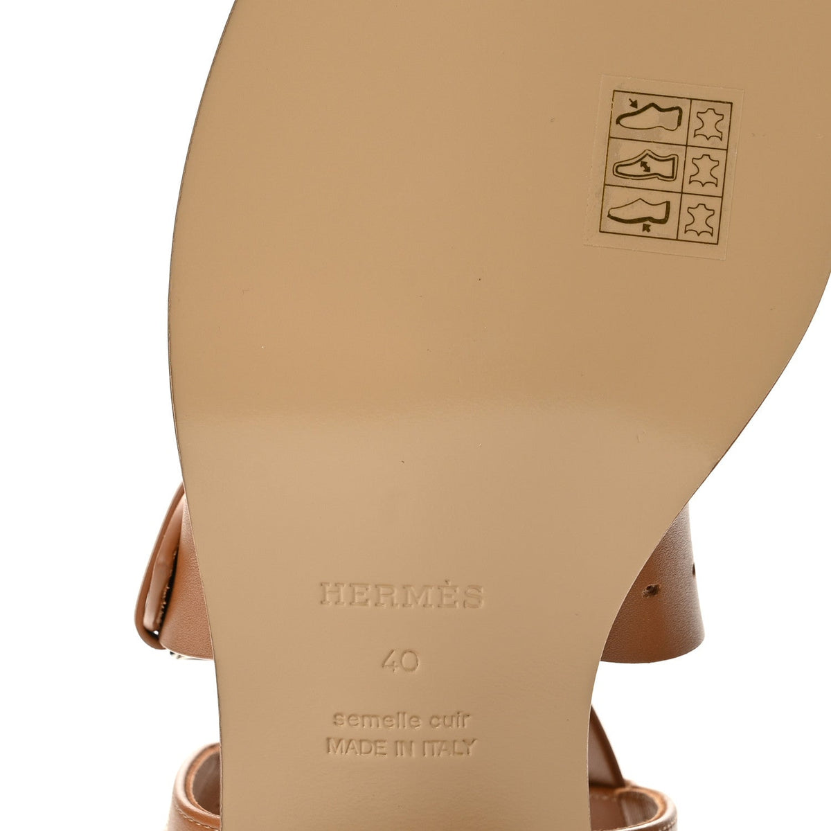 Calfskin Milly 40 Sandals 40 Naturel