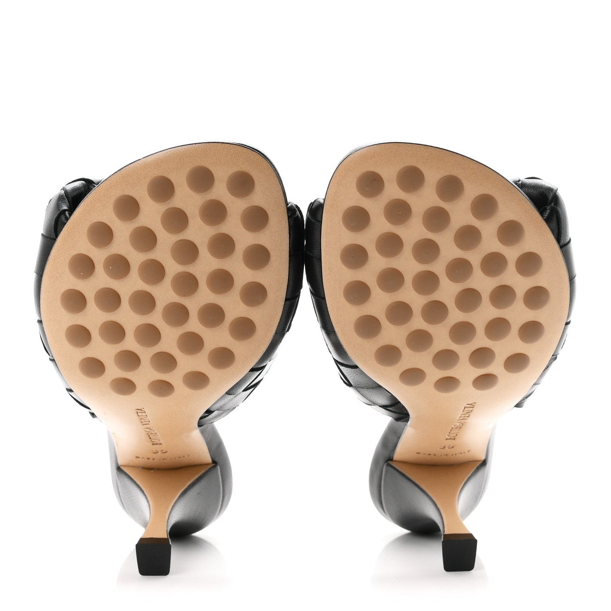 Nappa Intrecciato Blink Mule Sandals 35 Black