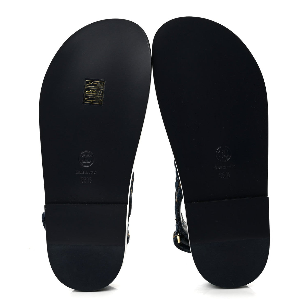 Denim Velcro Dad Sandals 36.5 Navy Blue
