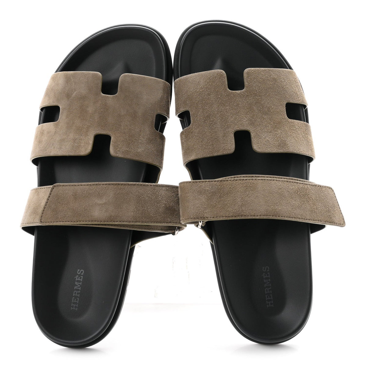 Suede Goatskin Mens Chypre Sandals 43.5 Vert Toundra