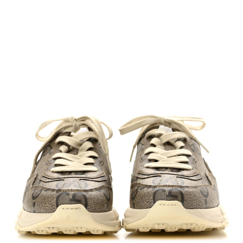 Maxi GG Supreme Monogram Gucci 100 Womens Rhyton Sneakers 37.5 Beige Ebony