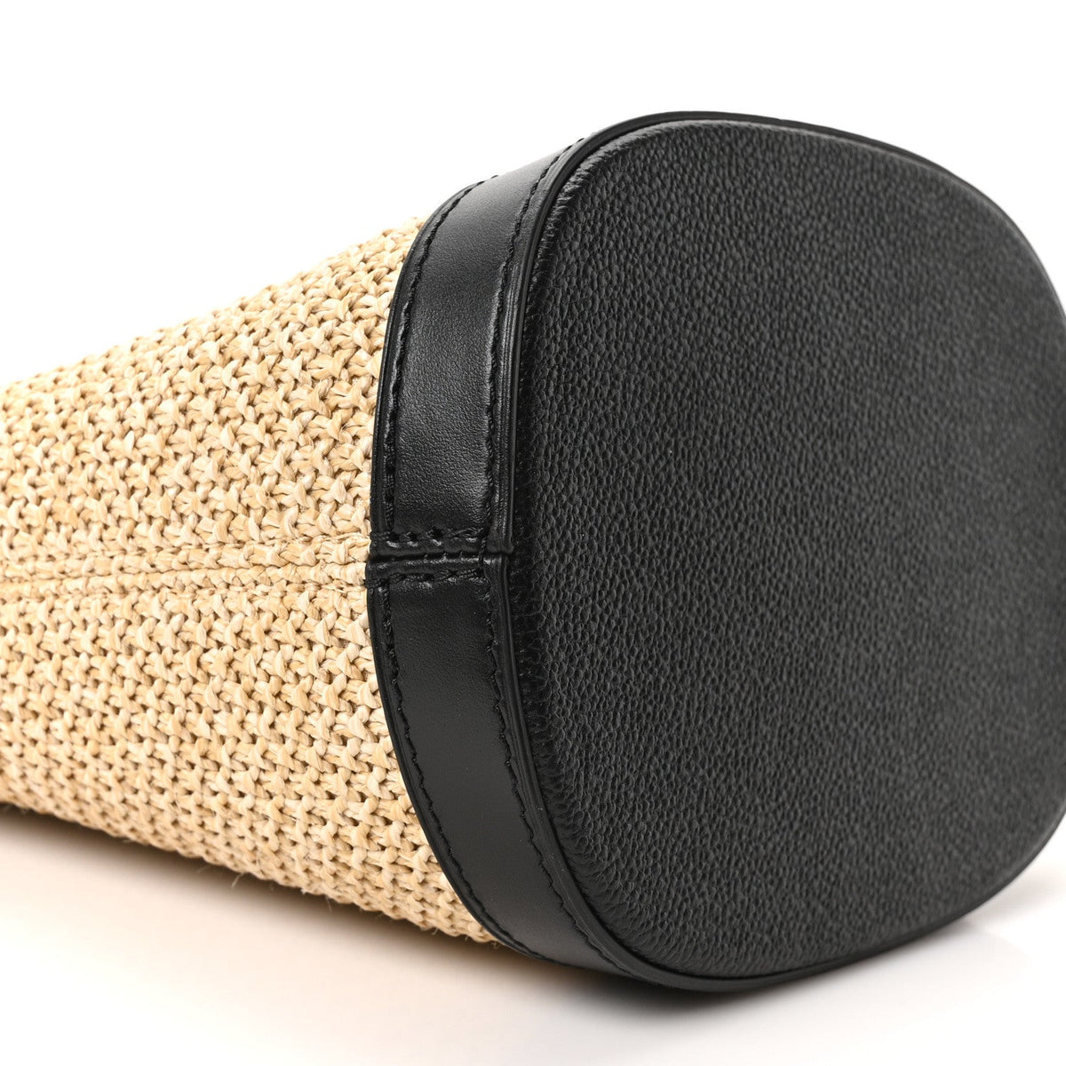 Raffia Petit Bucket Black