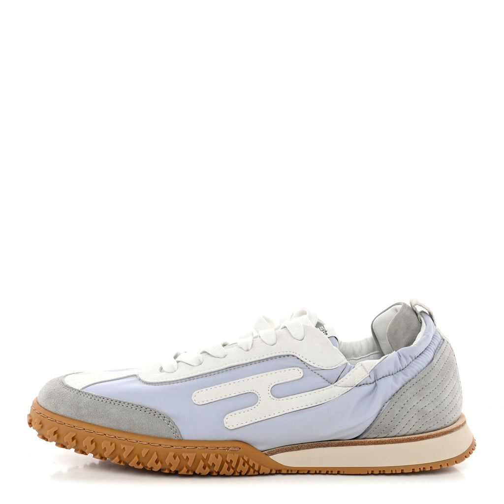 Suede Goatskin Jet Sneakers 39 Gris Arctique Blanc