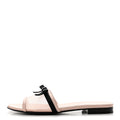 Mesh Lambskin CC Bow Mules 37.5 Pink