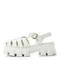 Foam Rubber Triangle Logo Monolith 55mm Cage Sandals 38 White