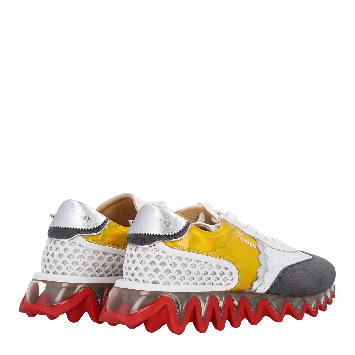 Suede Calfskin Mens Loubishark Sneakers 43 Versio