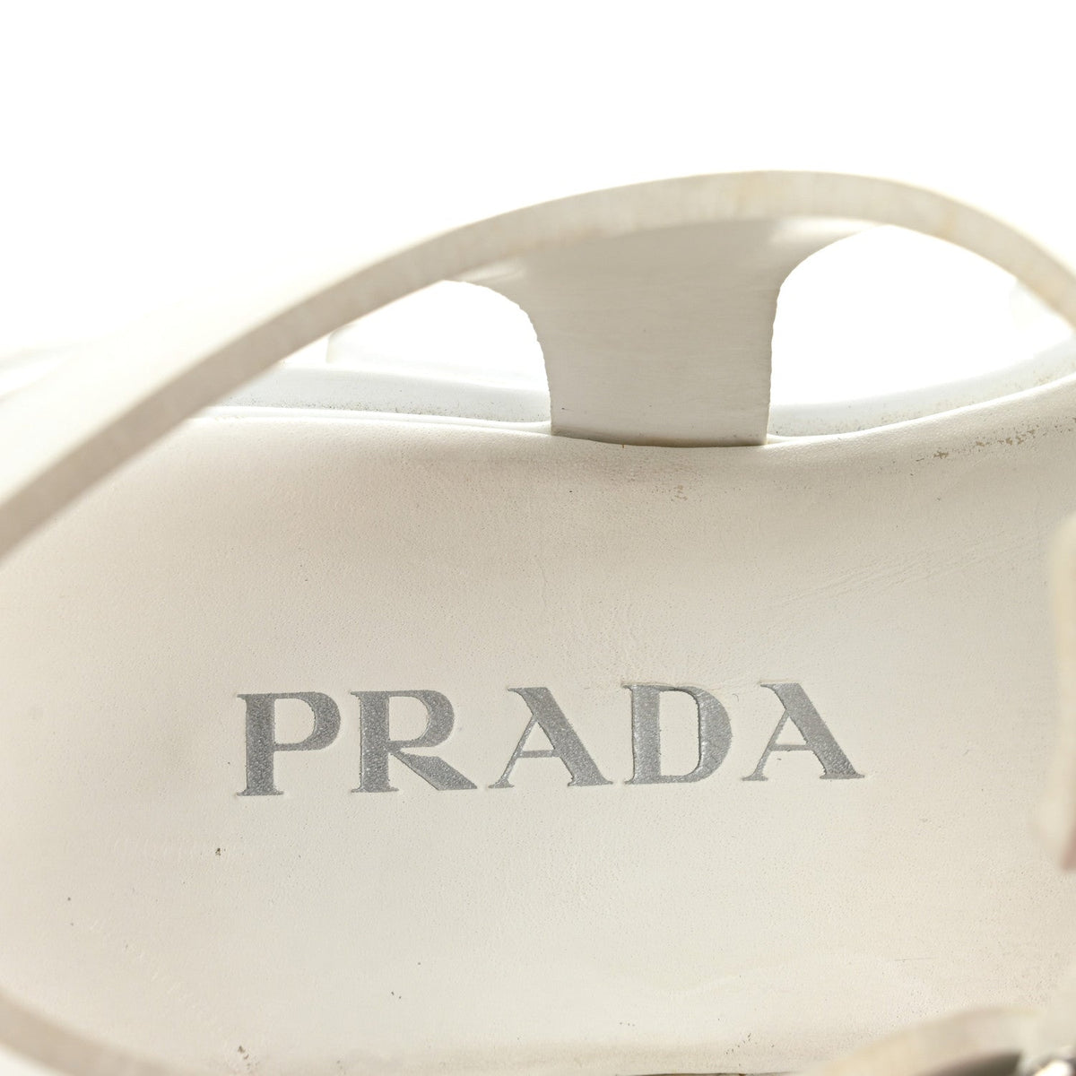 Foam Rubber Triangle Logo Monolith 55mm Cage Sandals 38 White