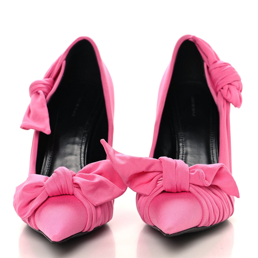 Stretch Cupro Nylon Jersey Knife Knot 110mm Pumps 38 Pink