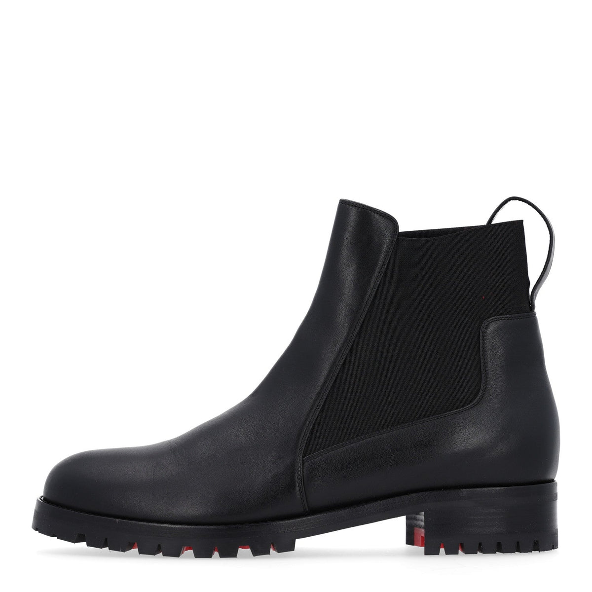 Calfskin Marchacroche Flat Chelsea Boots 39.5 Black