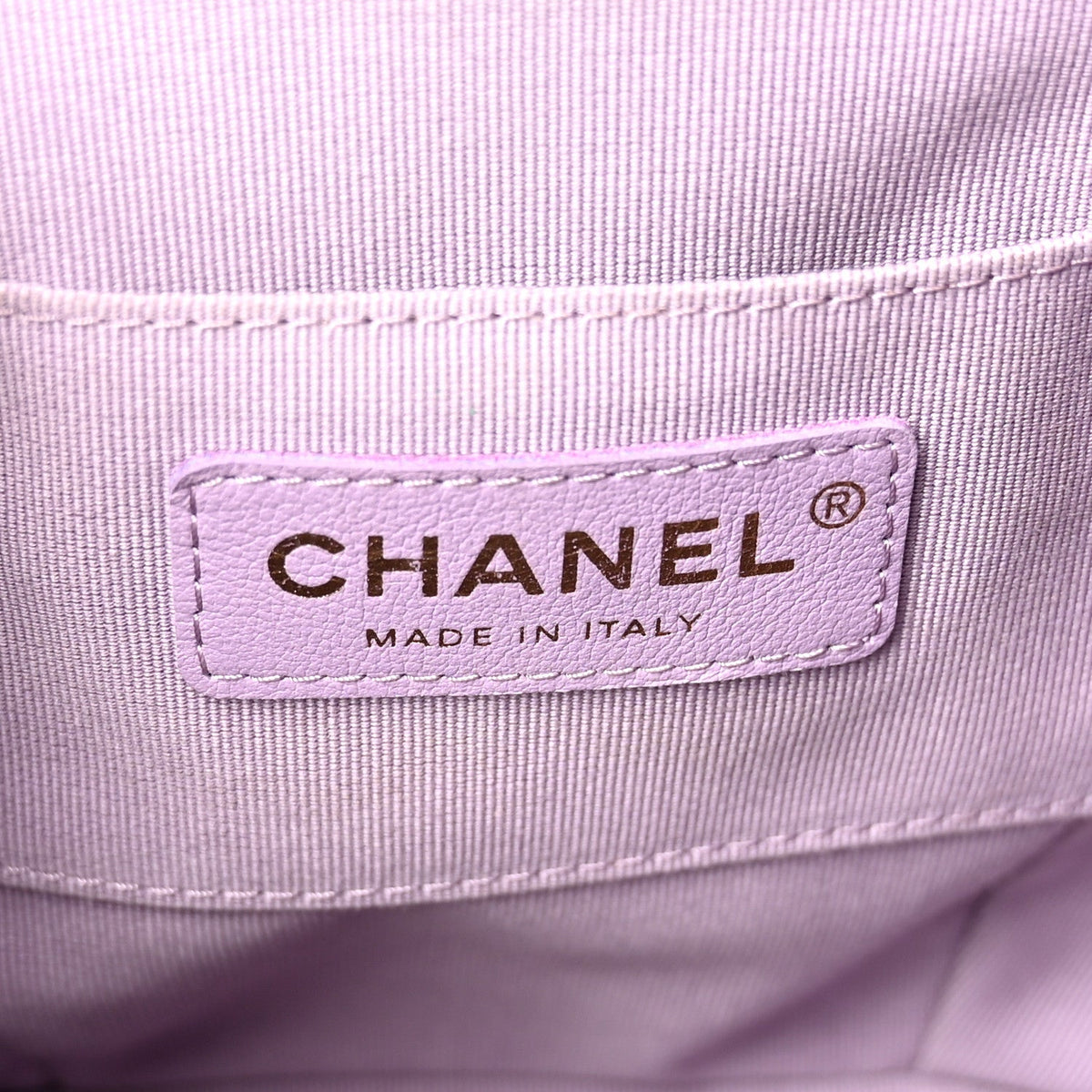 Lambskin Quilted Small Duma Drawstring Backpack Light Purple