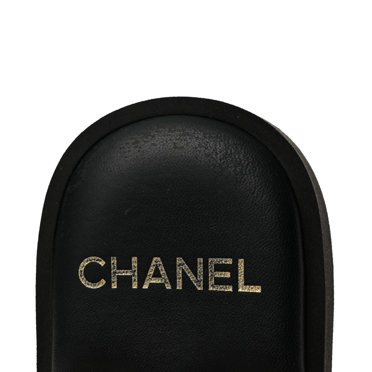 Lambskin Quilted Padded Charms Thong Sandals 38 Black