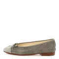 Lizard Cap Toe CC Ballerina Flats 38 Green
