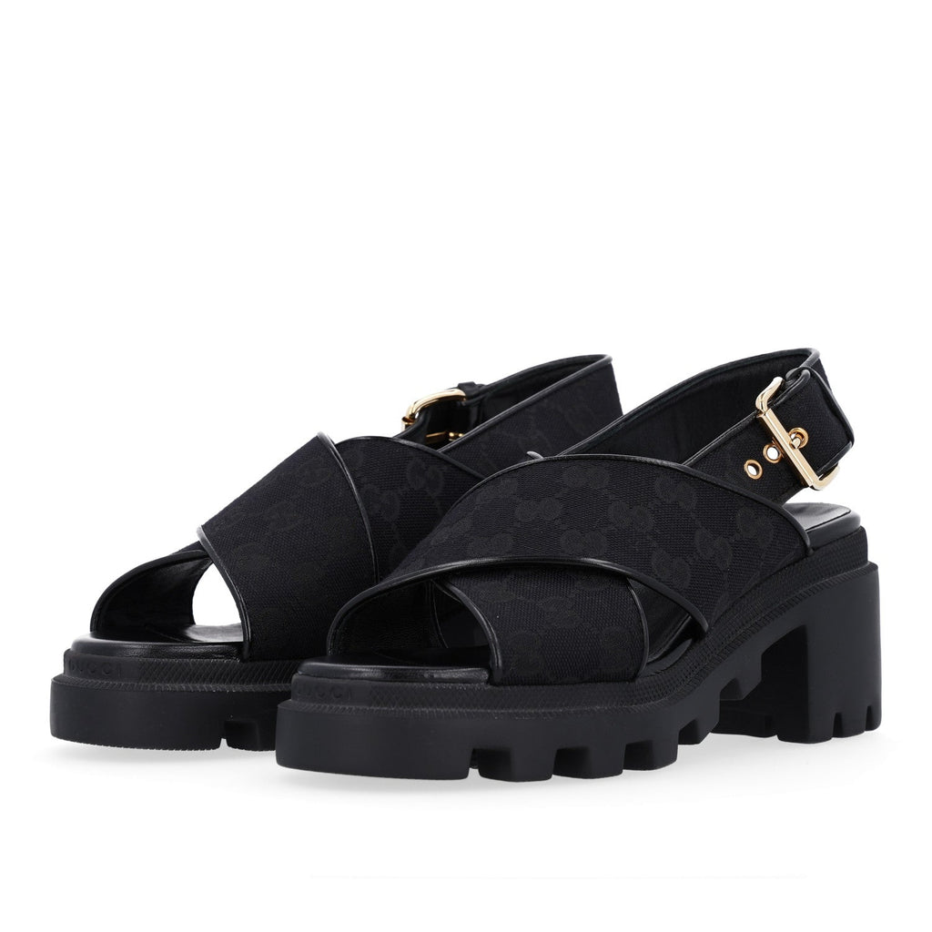 Monogram Granada Kid Trip 40/72mm Lug Sole Sandals 38 Black