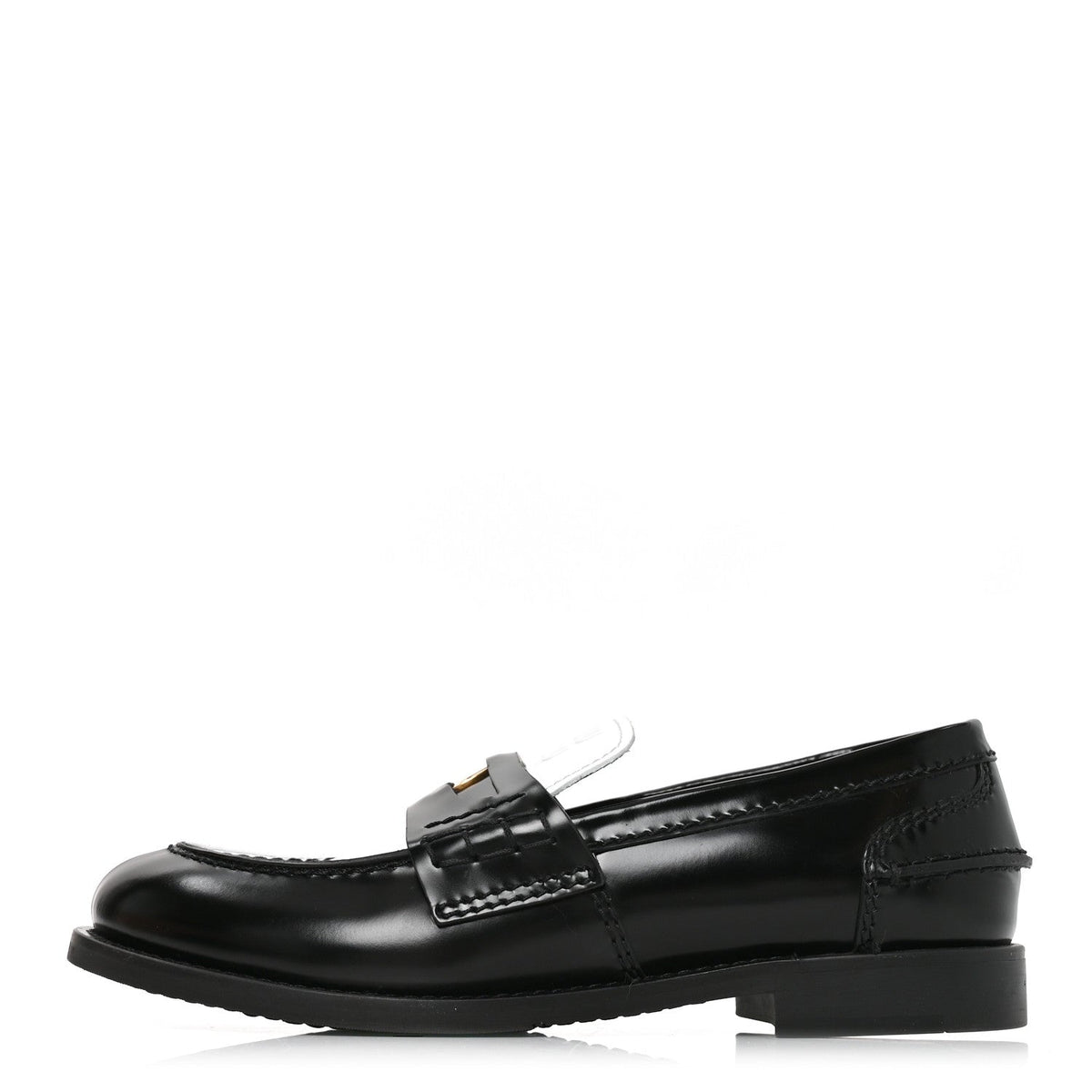 Calzature Spazzolato Bicolor Penny Loafer 36 Black White
