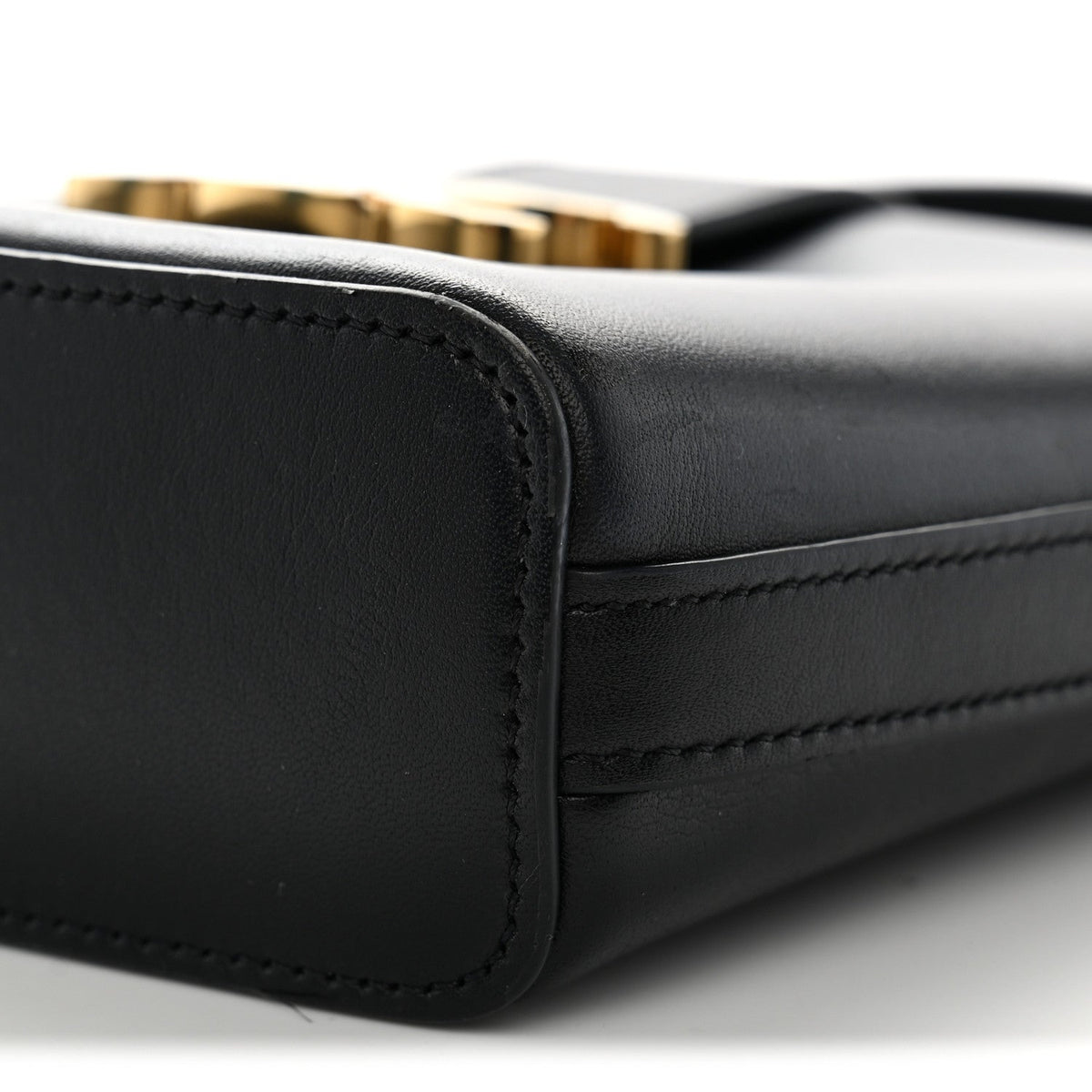 Smooth Calfskin Triomphe Mini Bucket Bag Black