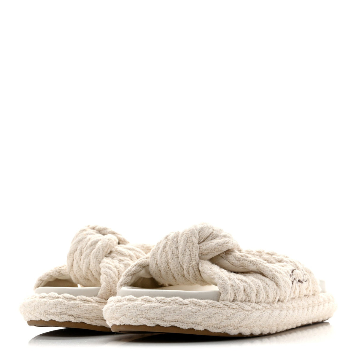 Tessuto Treccia Jacquard Ricamo Logo Slides 40 Grezzo Moka