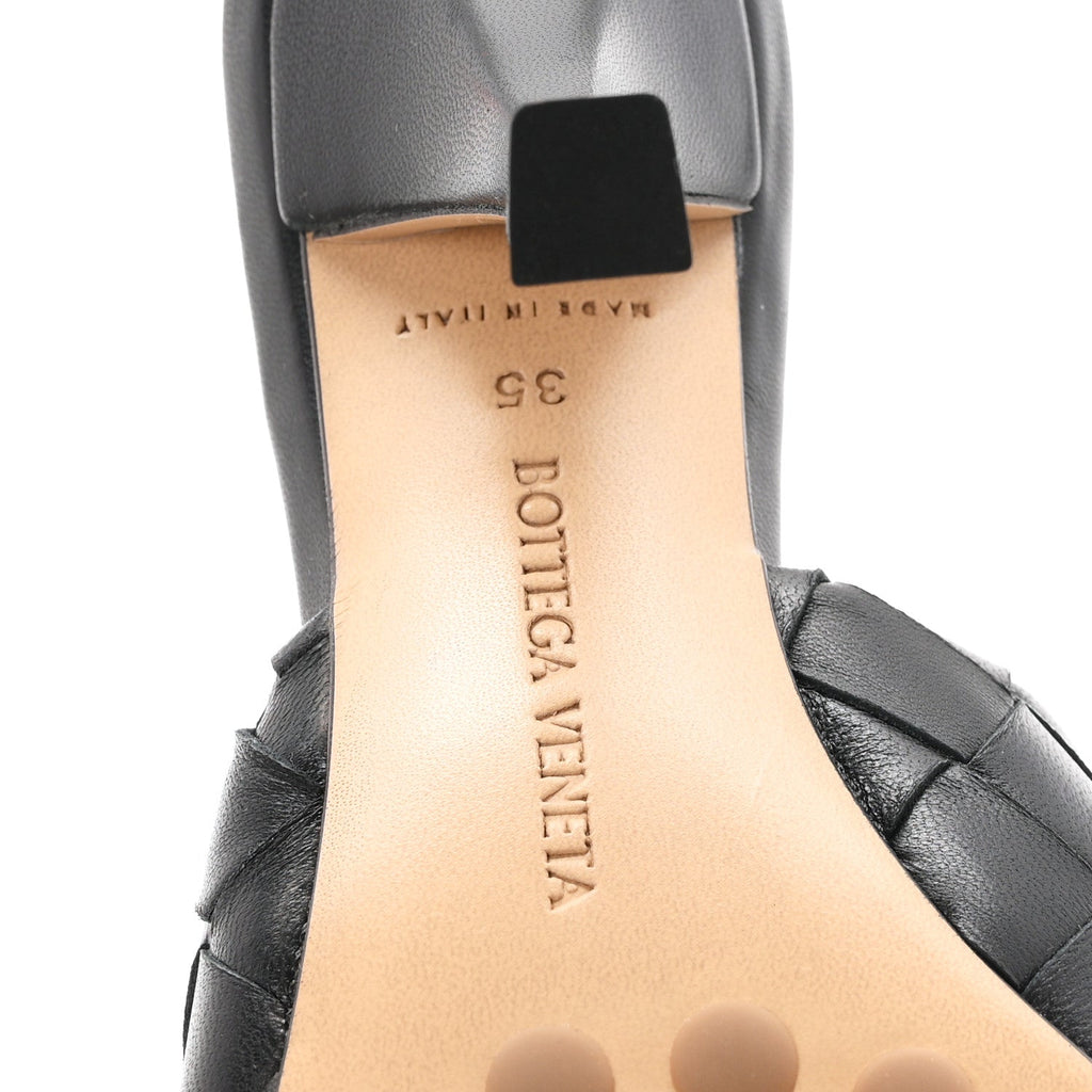 Nappa Intrecciato Blink Mule Sandals 35 Black