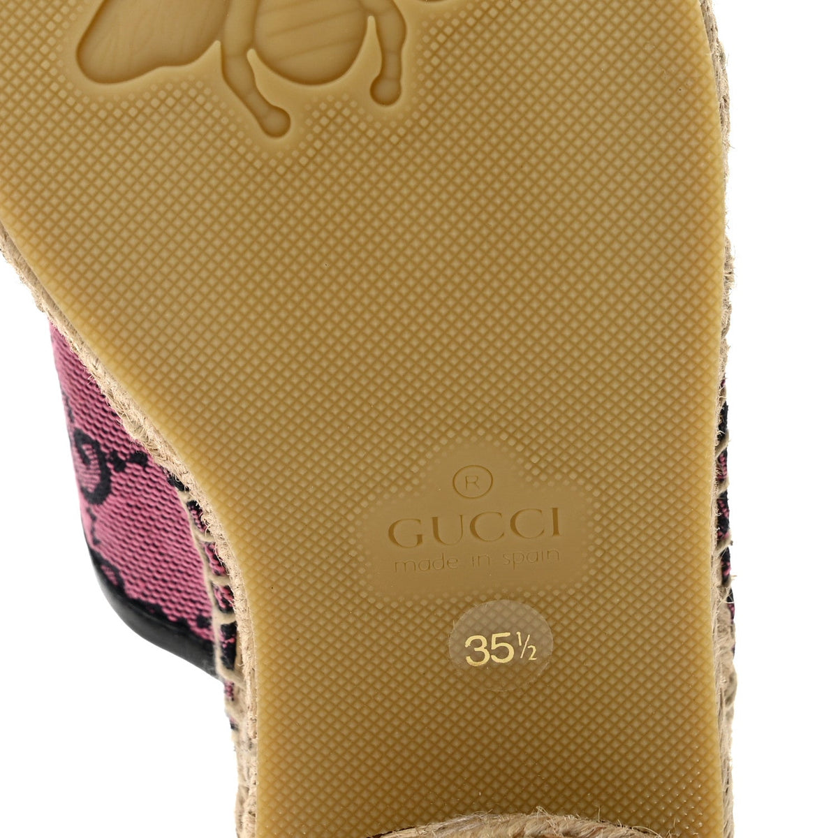 Monogram Multicolor Criss Cross Espadrille Sandals 35.5 Pink Blue