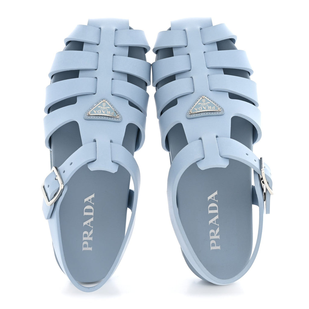 Foam Rubber Metal Triangle Logo Cage Sandals 40 Cielo
