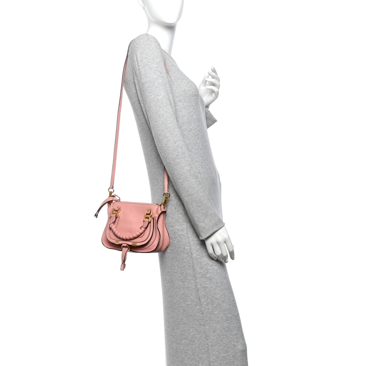 Calfskin Mini Marcie Satchel Fallow Pink