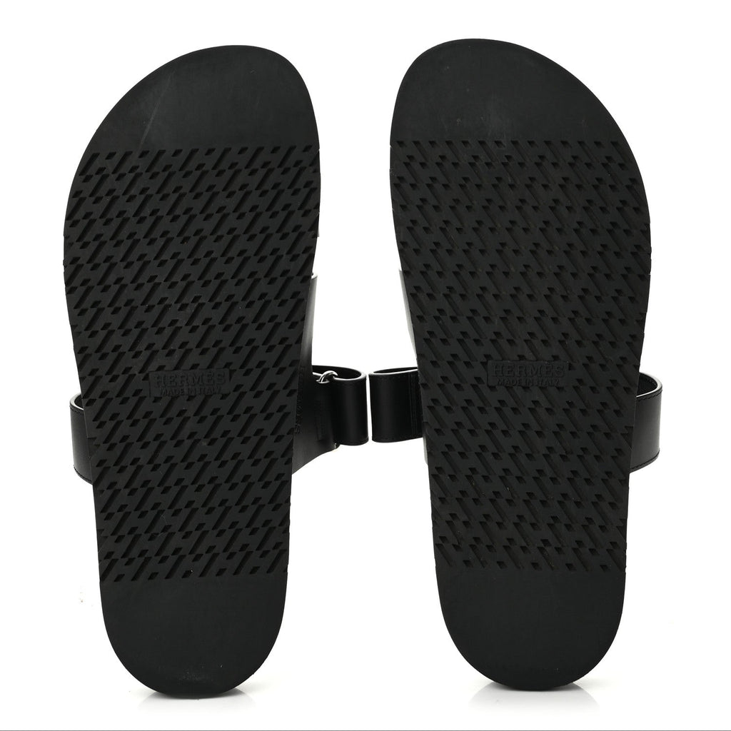 Calfskin Mens Chypre Sandals 44 Black