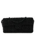 Pearl Beaded East West Flap Black So Black