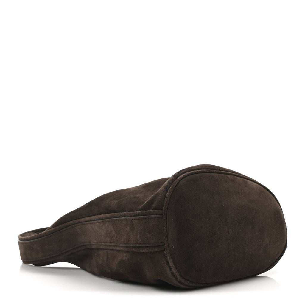 Calfskin Suede Medium Archivo Gancio Hobo Testa di Moro