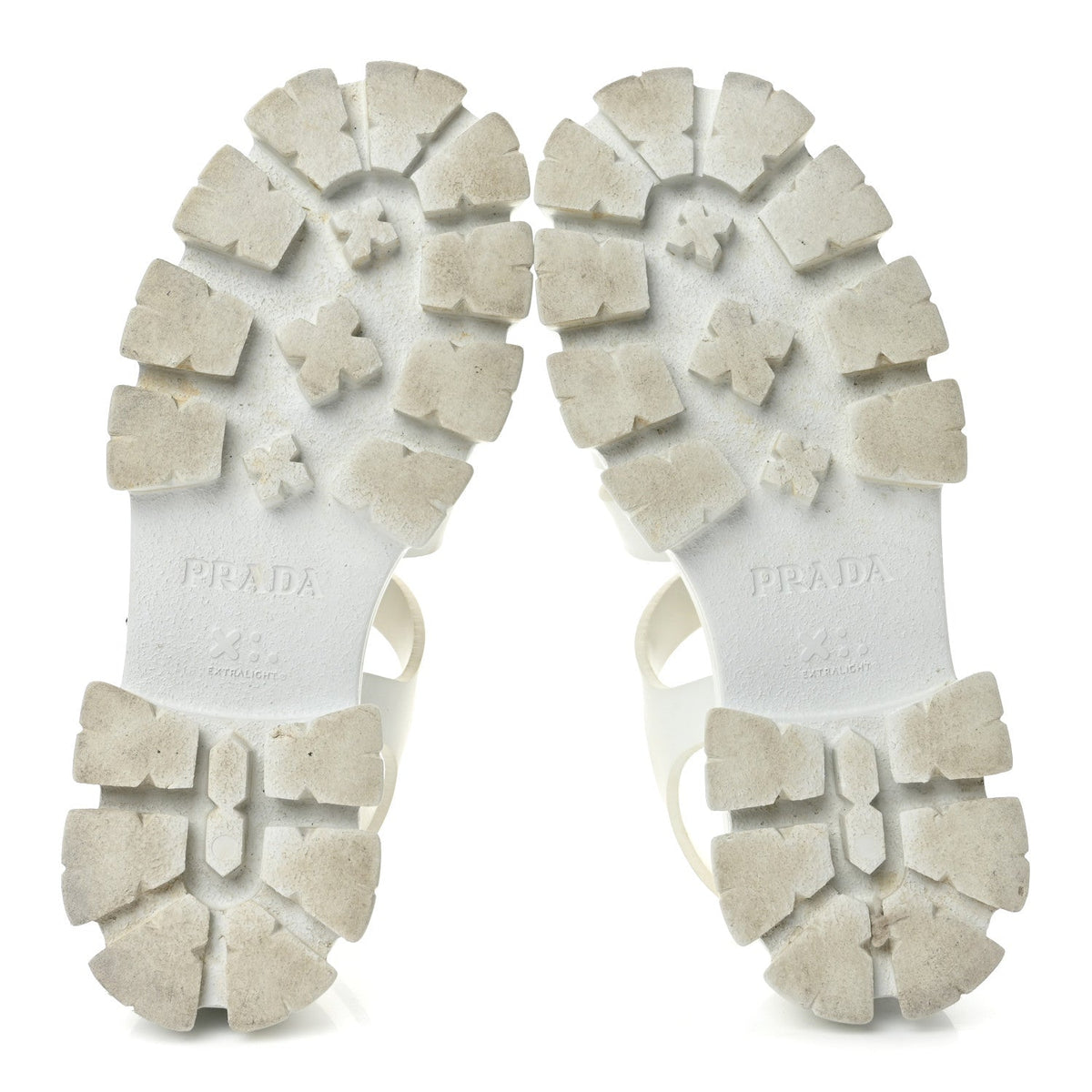 Foam Rubber Triangle Logo Monolith 55mm Cage Sandals 38 White