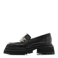 Calfskin Quilted CC Mocassin Loafers 35 Black