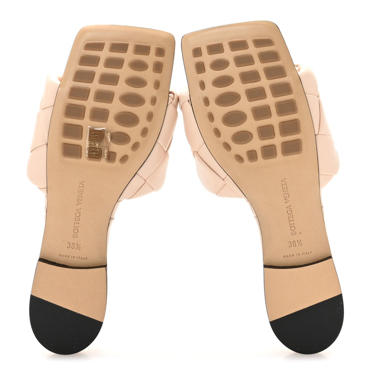 Nappa Maxi Intrecciato Lido Flat Sandals 38.5 Bandage