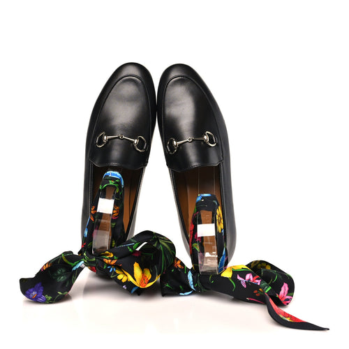 Betis Glamour Calfskin Silk Womens Jordaan Loafers 38 Black Multicolor
