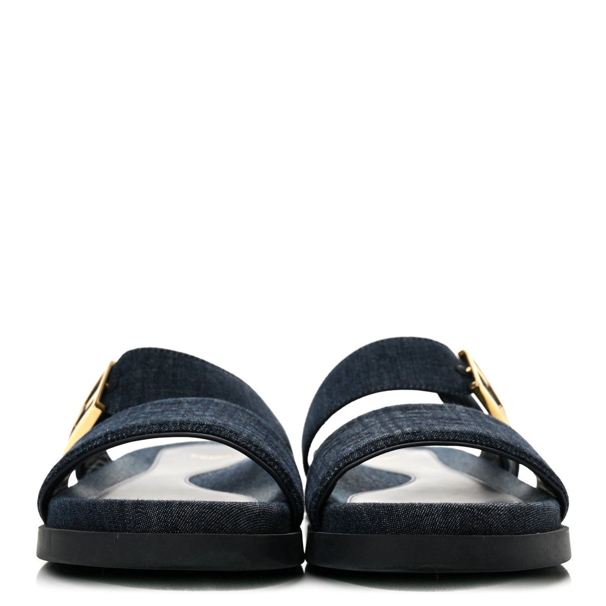 Denim FF Fendi Feel Sandals 38 Blue
