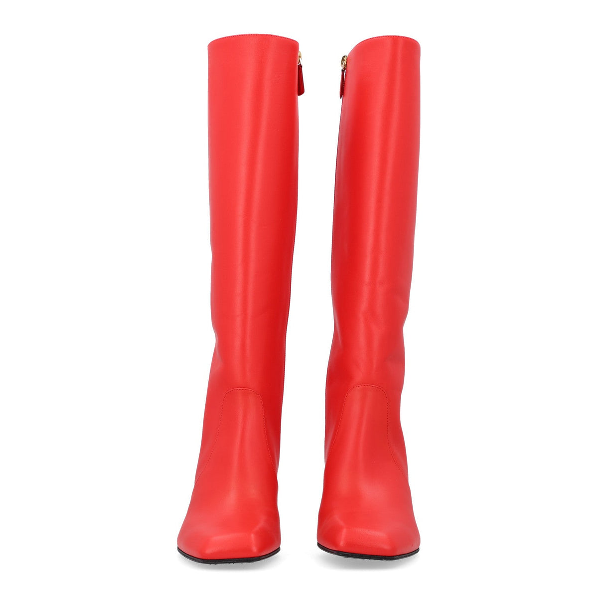 Calfskin High Boots 38 Red