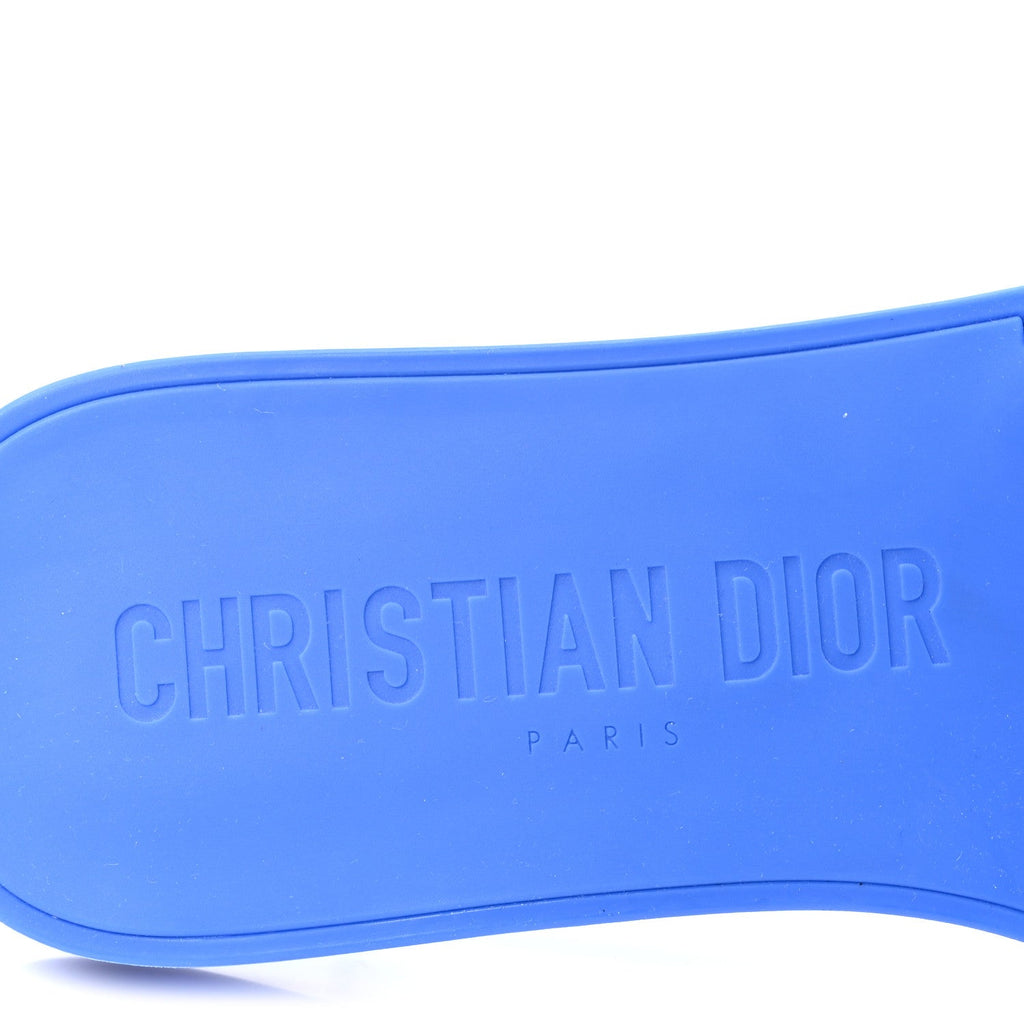 Technical Stretch Fabric Camouflage Dio(r)evolution Slide Sandals 35 Blue Fluo