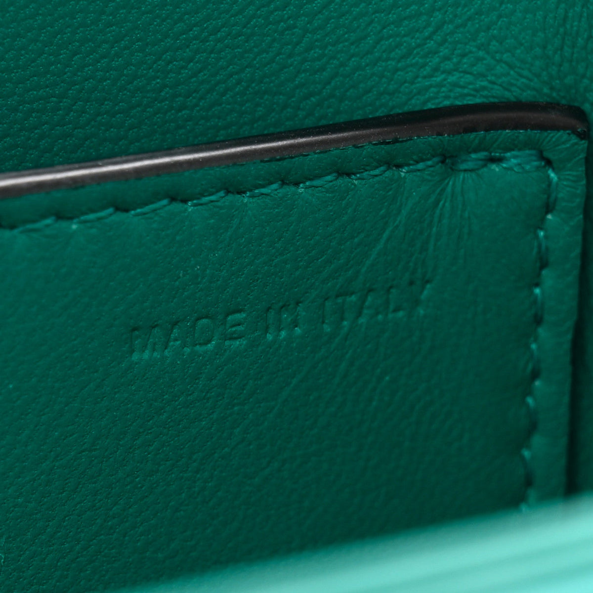 Nappa One Stud Chain Clutch Ultra Marine Green