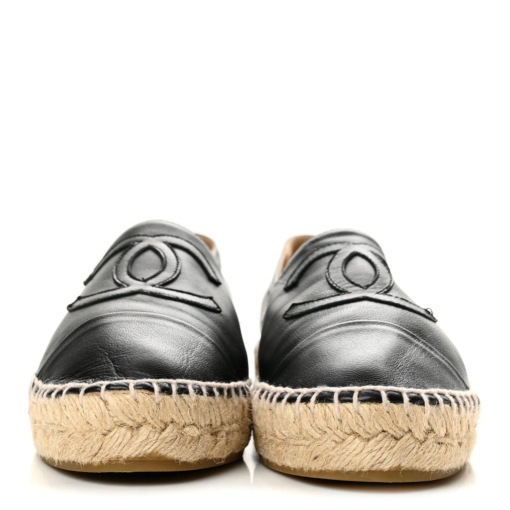 Lambskin CC Espadrilles 36 Black