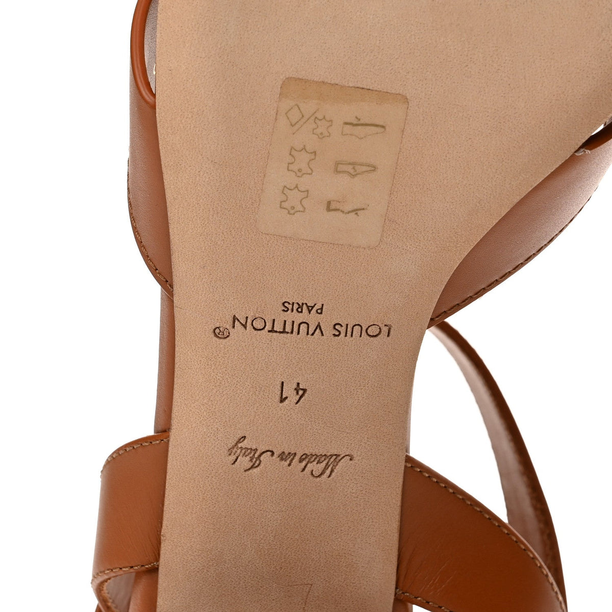 Calfskin LV Isola Sandals 41 Cognac