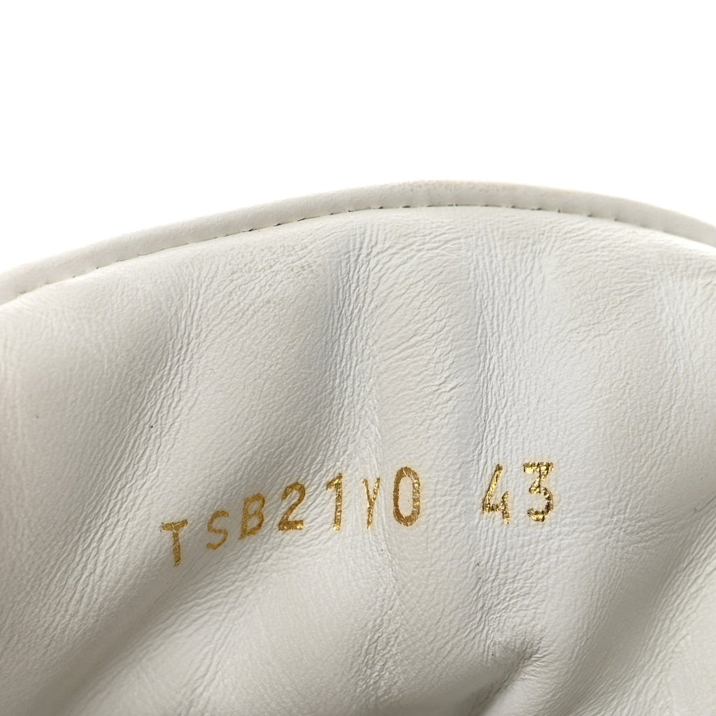 Calfskin VLTN Mens Bounce Sneakers 43 White Brown