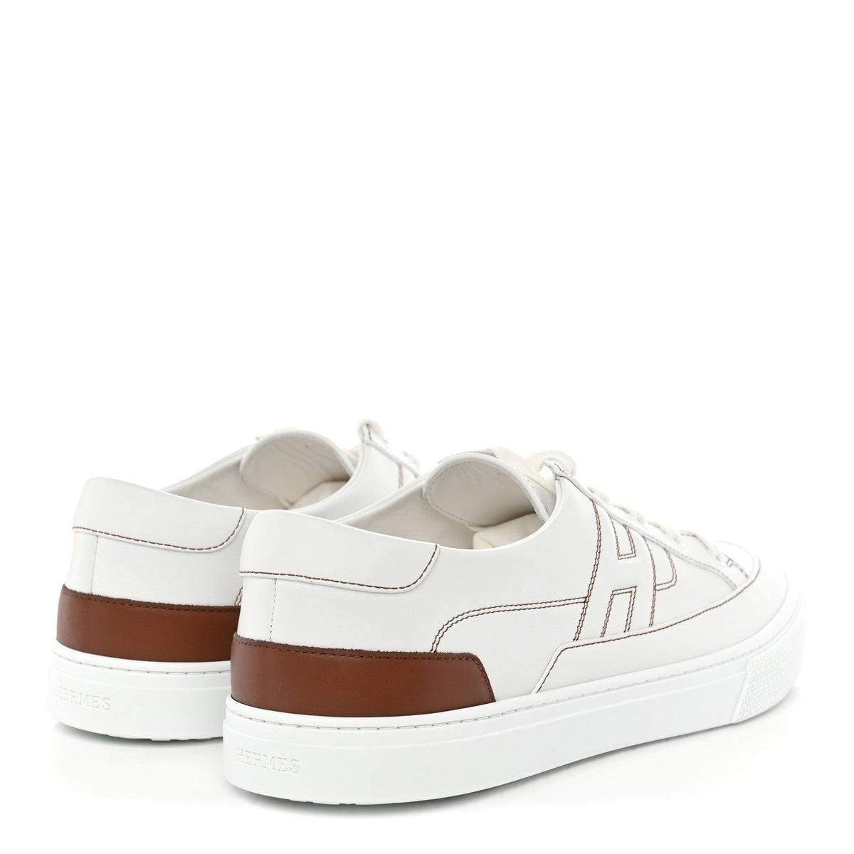Calfskin Mens Deep Sneakers 44.5 White Gold