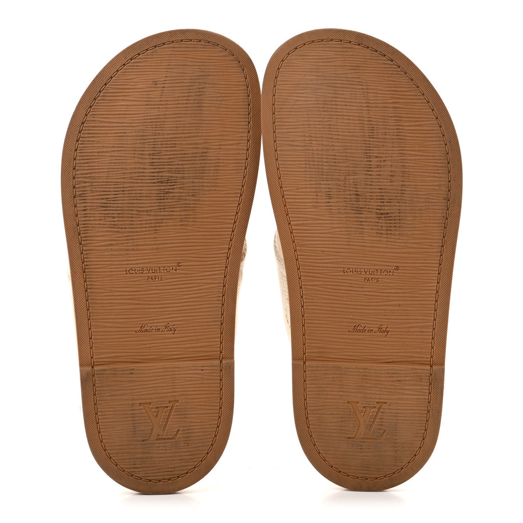 LV Bliss Womens Comfort Cross-Over Mules  37 Ecru