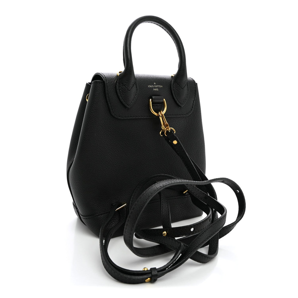 Calfskin Lockme Mini Backpack Black