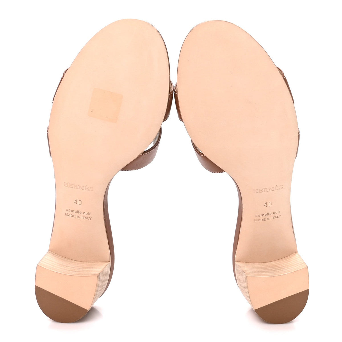 Calfskin Oasis Sandals 40 Gold