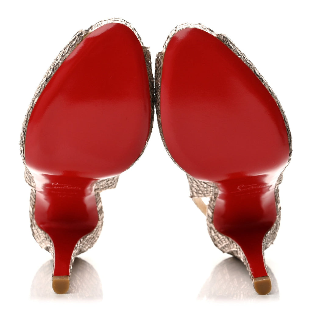 Satin Mosaique No Prive 120 Pumps 37.5 Silver