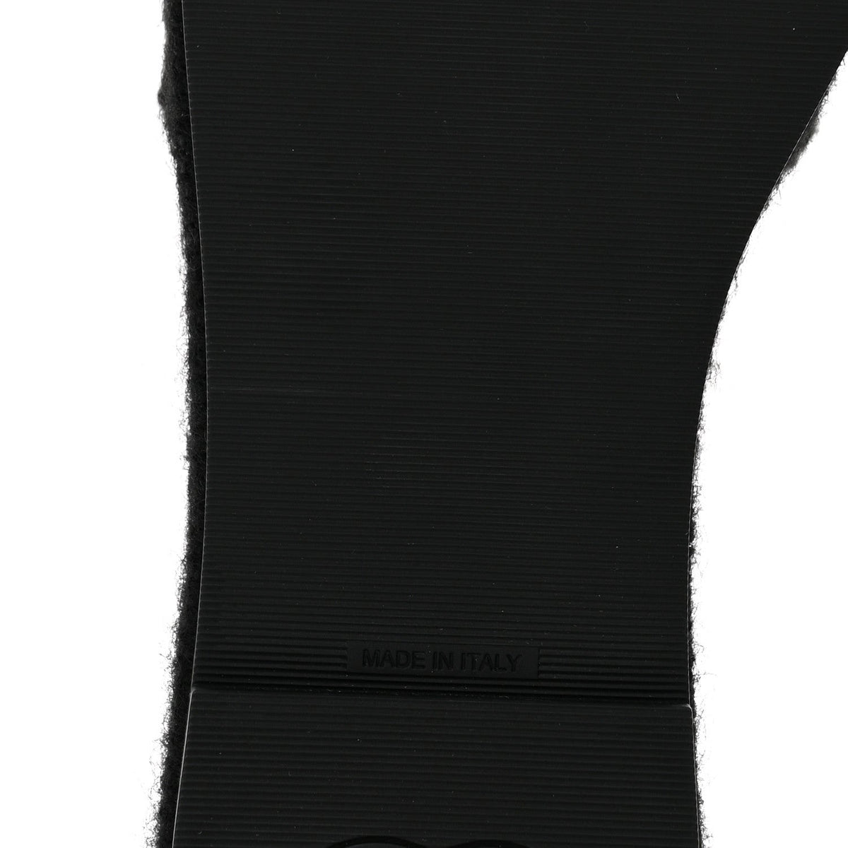 Wool Alpaca Chain CC Slide Sandals 36 Black