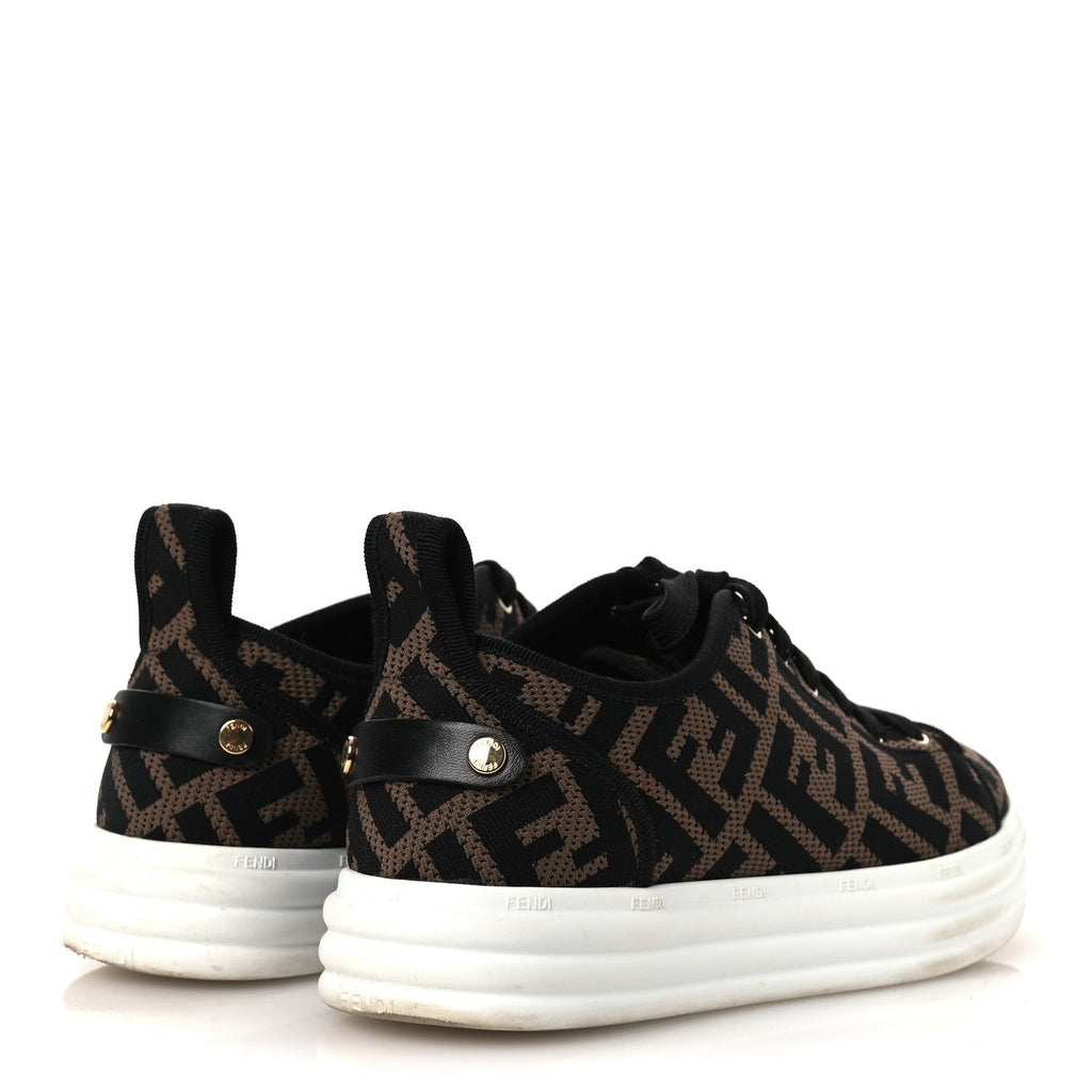 Fabric FF Micro-Perforated Rise Low Top Sneakers 36.5 Tobacco Black
