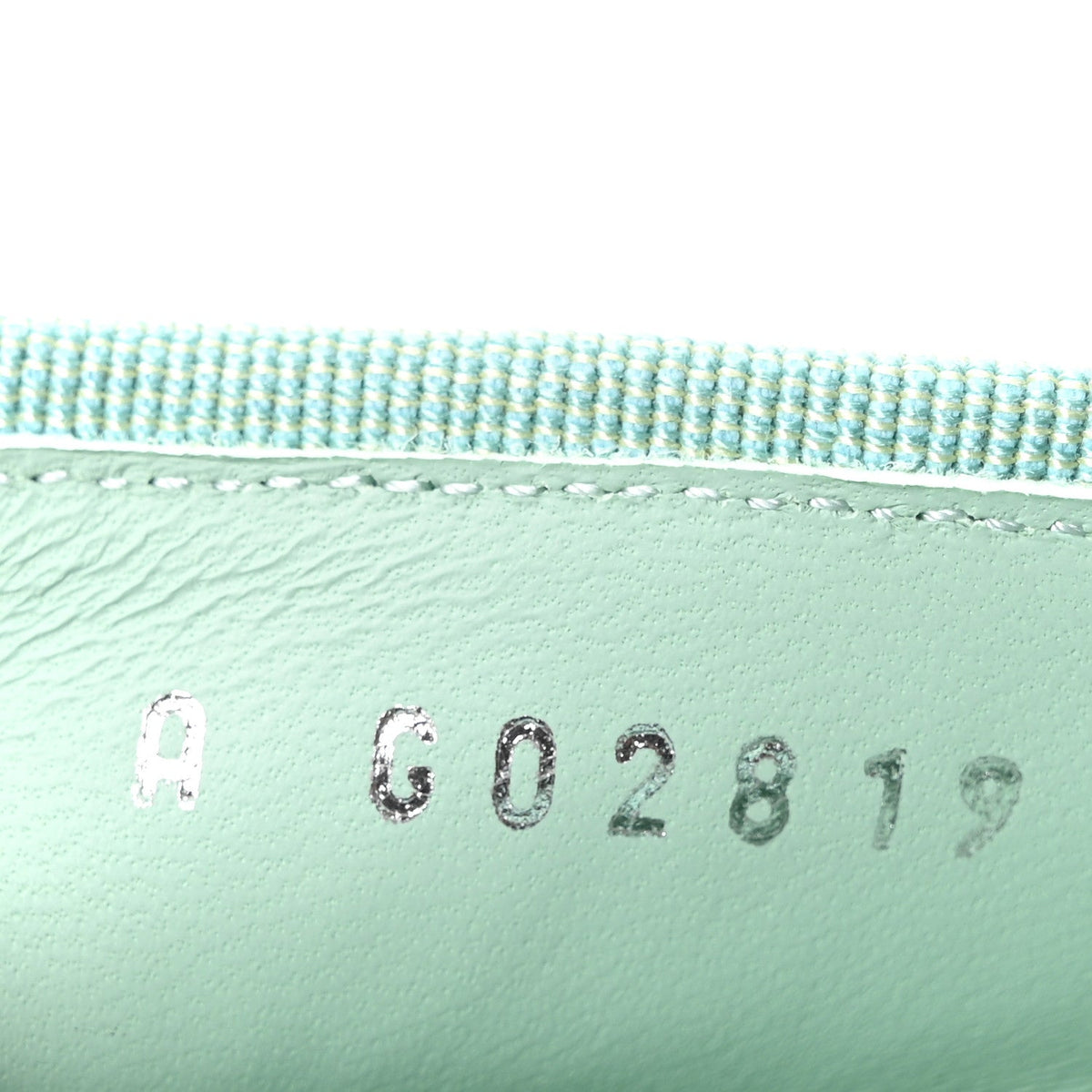 Lambskin CC Cap Toe Ballerina Flats 37 Light Green White