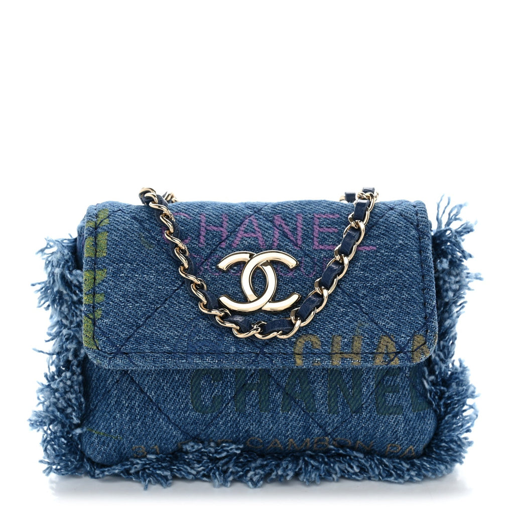 Denim Quilted Denim Mood Belt Bag Blue Multicolor