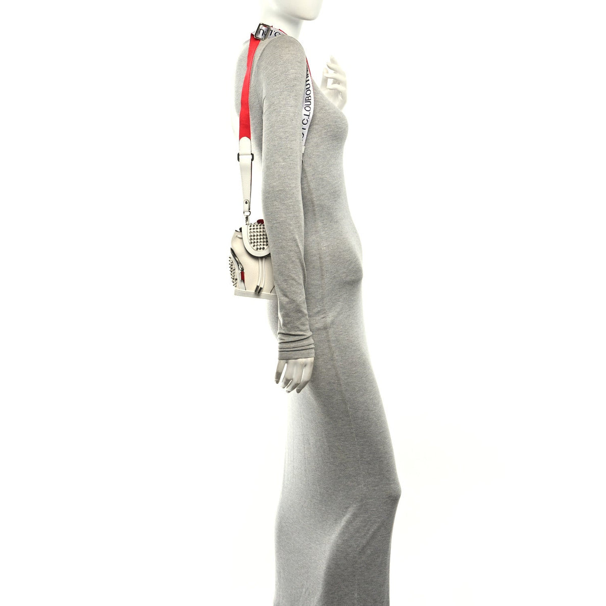 Calfskin Spiked Small Explorafunk Backpack White